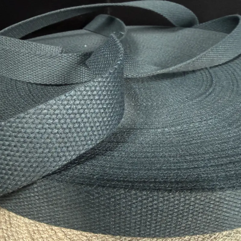 1-Inch Rpet-Blend Organic Cotton Webbing In Slate Blue 1