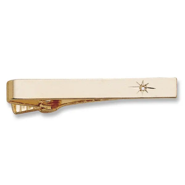 1-Point Diamond Accent Tie Bar 1