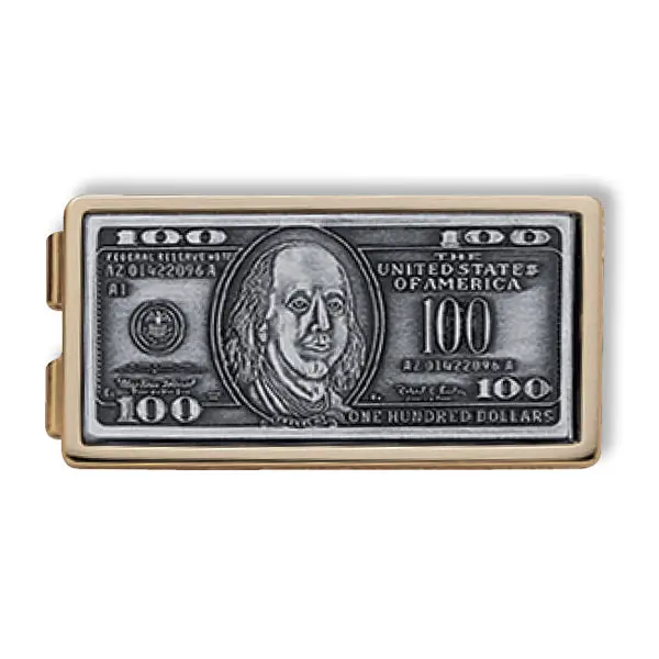 $100 Bill-Themed Minimalist Money Clip 1