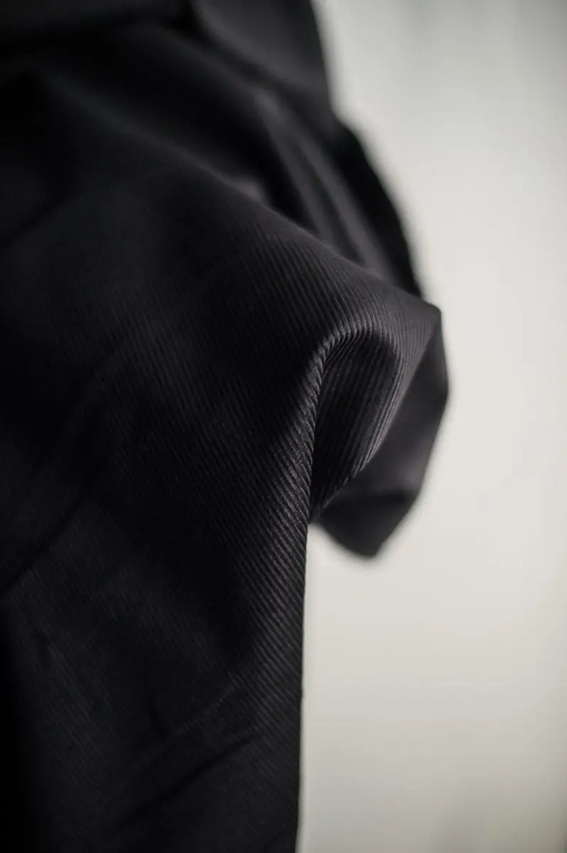 11-Wale Black Cotton Corduroy Fabric By Merchant & Mills 1