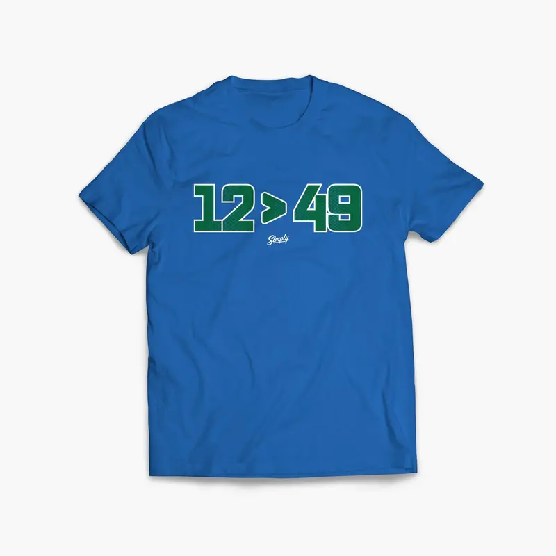 12>49 Royal Color Football Fan T-Shirt 1