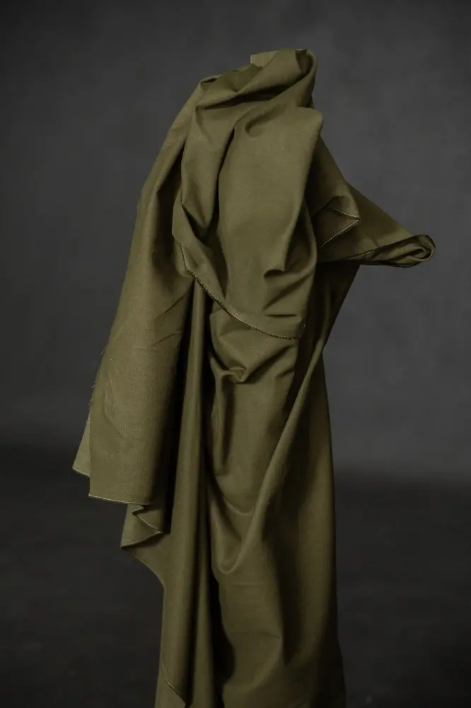 12Oz Organic Sanded Twill Cotton In Seren Green 1