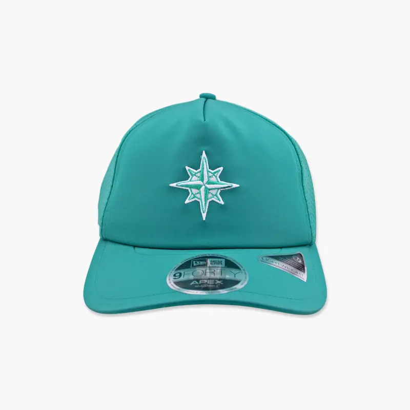 2026 Batting Practice Teal Compass Apex Trucker Hat – Seattle Mariners 1