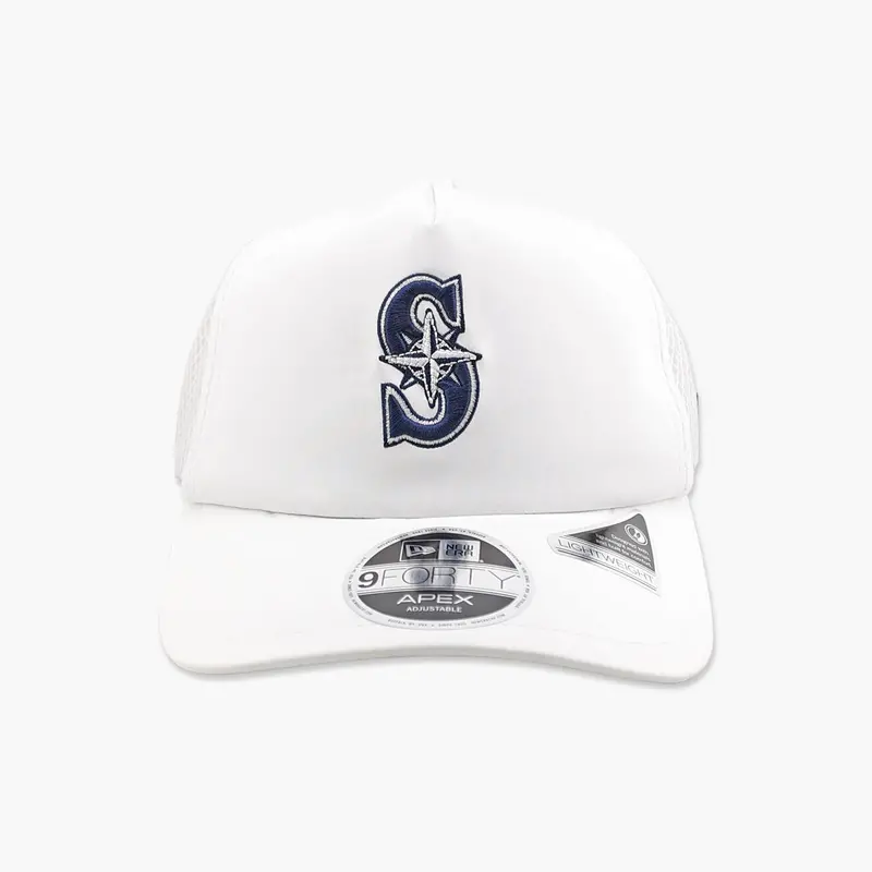 2026 Batting Practice White Apex Trucker Hat – Seattle Mariners 1
