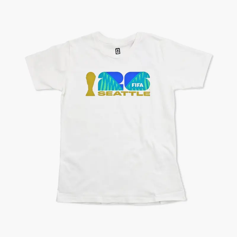 2026 Fifa World Cup Seattle City Badge White Women’S Tee 1