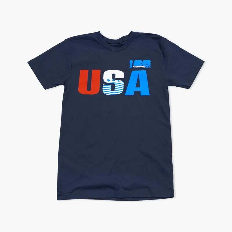 2026 Fifa World Cup Usa Host Nation Navy T-Shirt 1