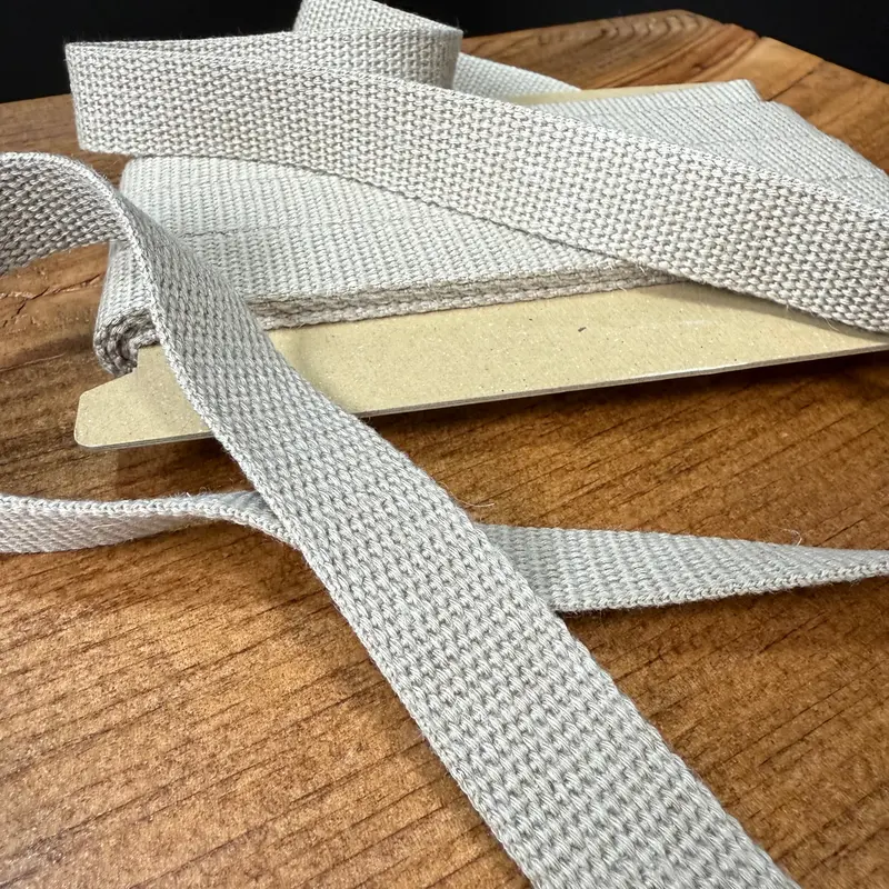 20Mm Japanese Linen-Blend Marble Webbing In Beige – Sold By The Meter 1