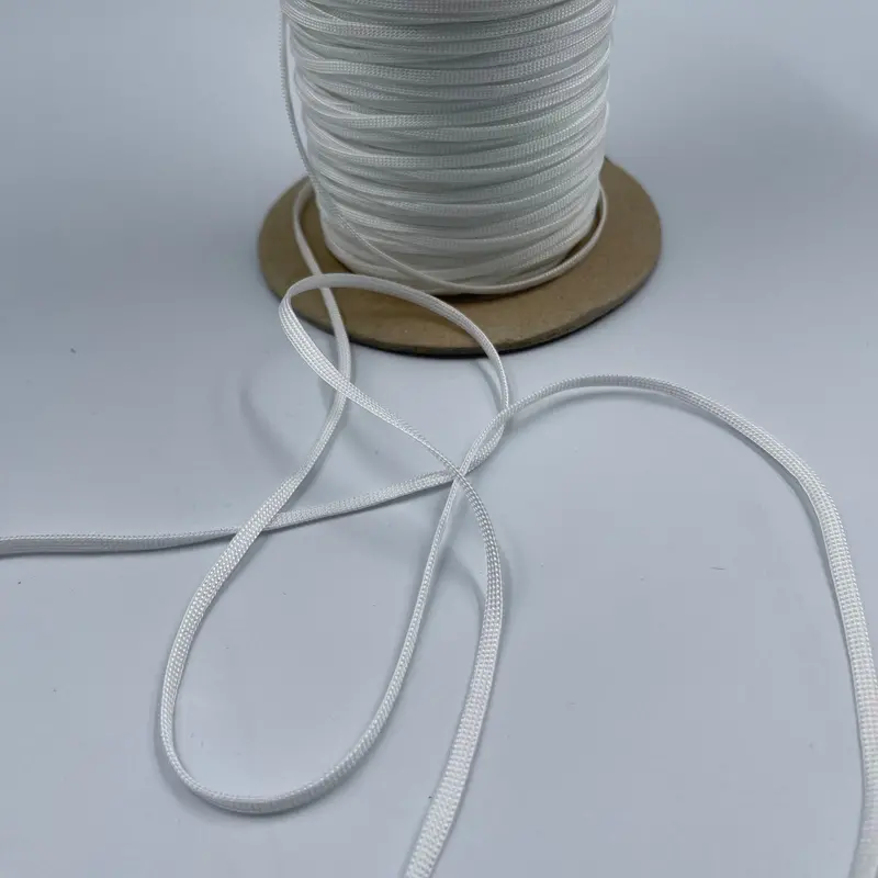 3/16" White Nylon Flat Cord – Durable & Flexible (Sold By The Yard) 1