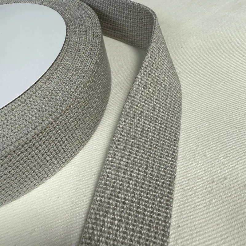 30Mm Cement Gray Japanese Webbing – Modern Neutral, Sold Per Meter 1