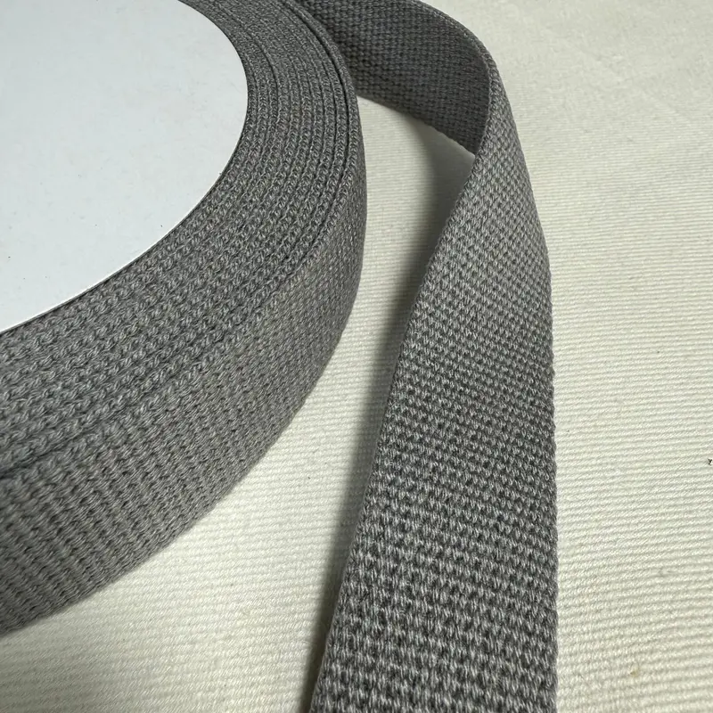 30Mm Stormy Gray Japanese Webbing – Deep Desaturated Tone, Sold By The Meter 1