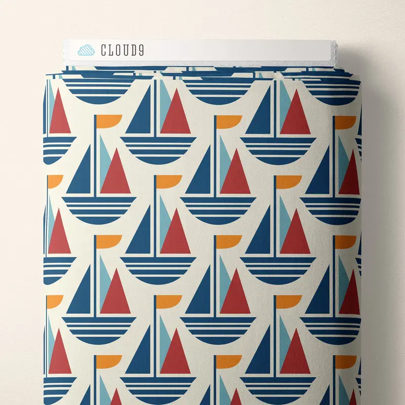 3103 E Ocean Motion Canvas Fabric By Roucoucou For Cloud 9 Fabrics 1