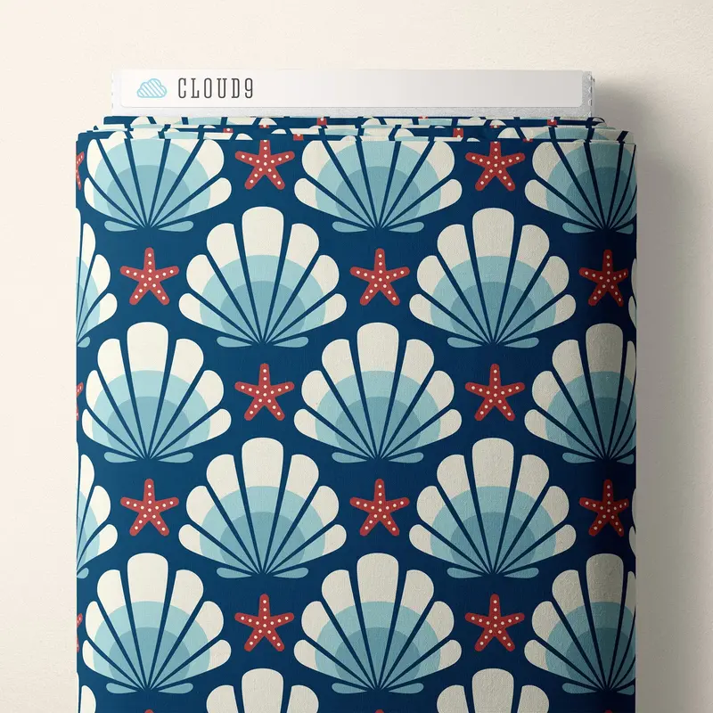 3132 Ocean Motion Canvas Fabric By Roucoucou For Cloud 9 Fabrics 1