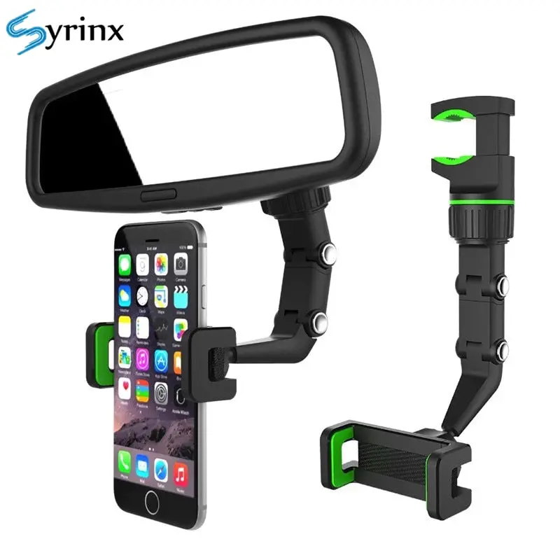 360-Degree Rotating Car Rearview Mirror Mount For Smartphone 1