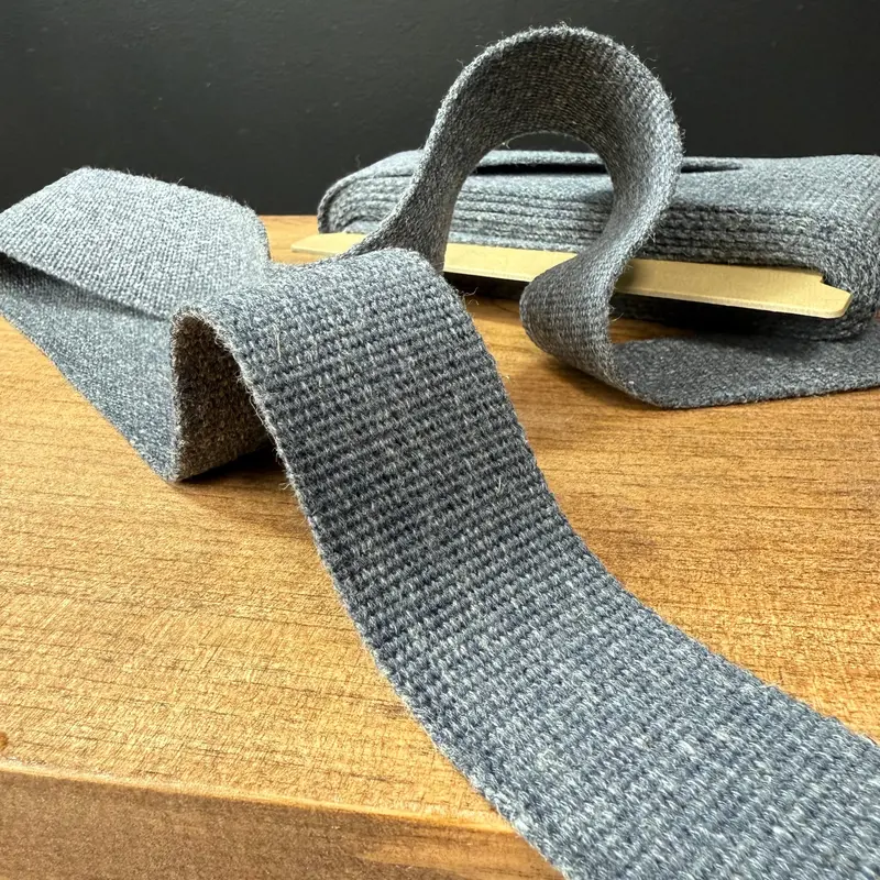 38Mm Japanese Linen-Blend Marble Pattern Webbing In Navy – Sold By The Meter 1