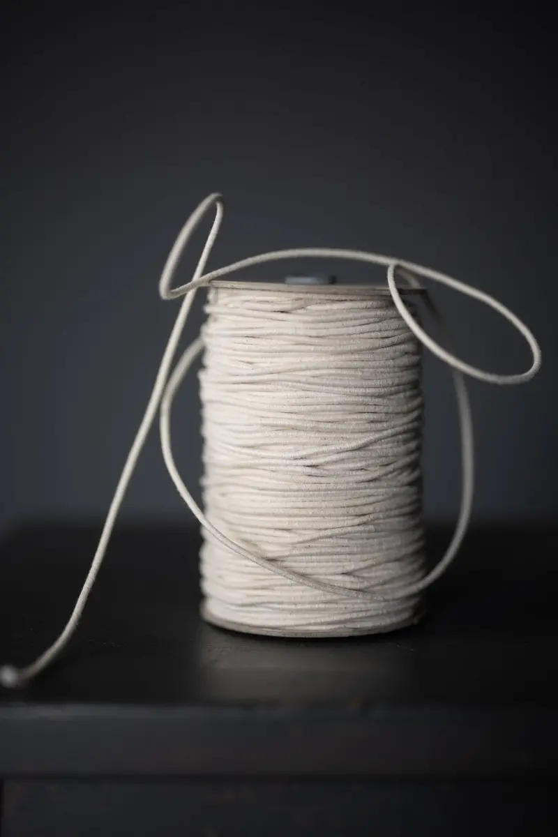 3Mm Eco-Conscious Cotton Elastic In Natural Ecru – Sold Per Meter, Merchant & Mills 1