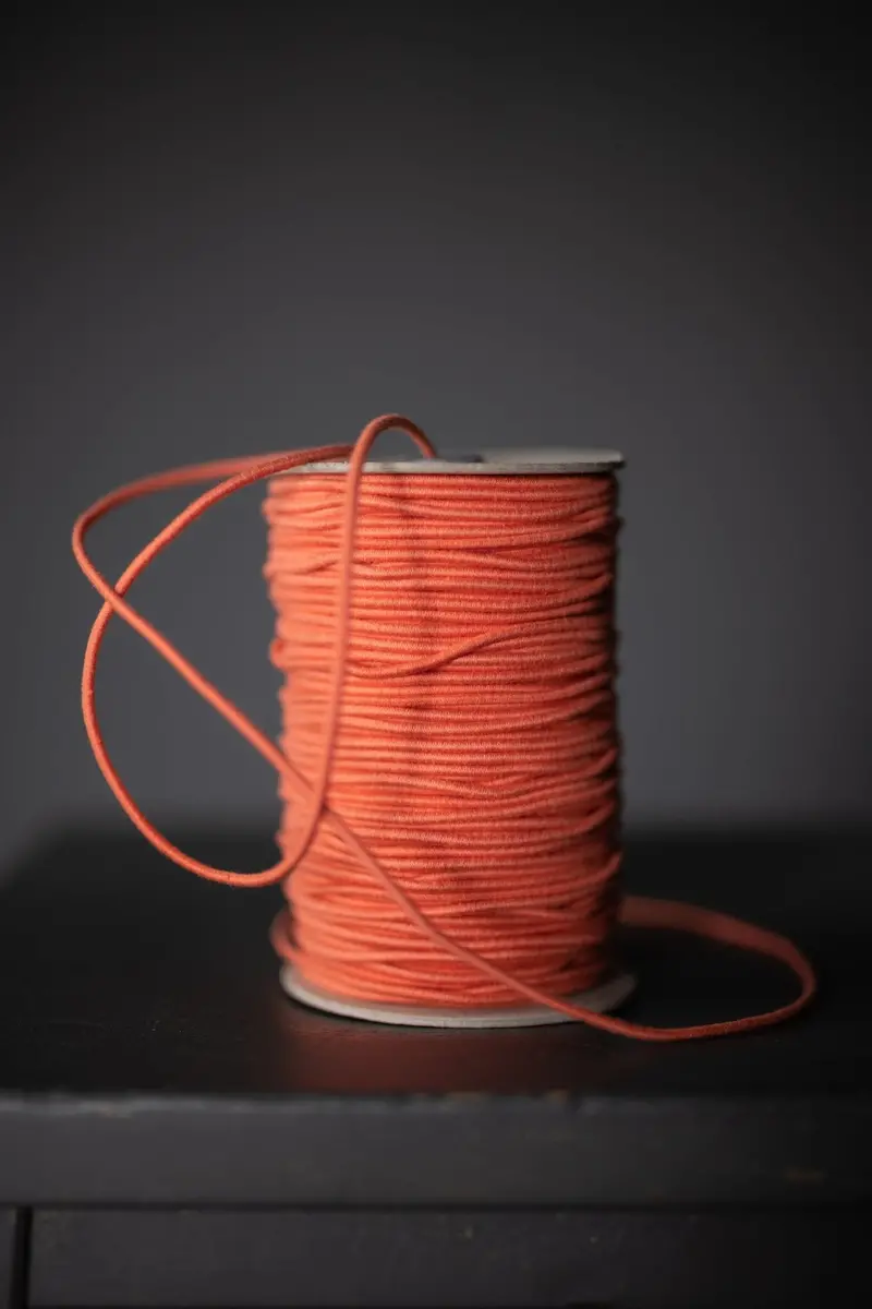3Mm Recycled Cotton Elastic In Orange Pop – Metered Pricing, Merchant & Mills 1