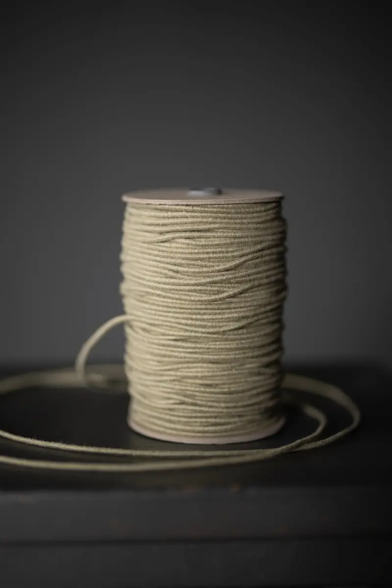 3Mm Recycled Cotton Elastic In Pale Fern – Sold By The Meter, Merchant & Mills 1