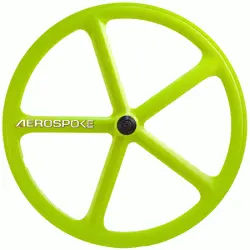 700C Aerospoke Lime Green Front Wheel 1