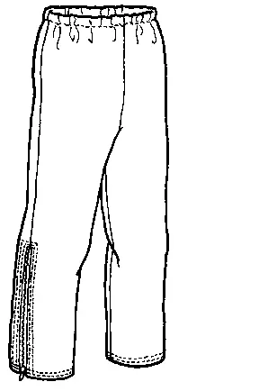Adult Wind And Rain Pants Pattern 1