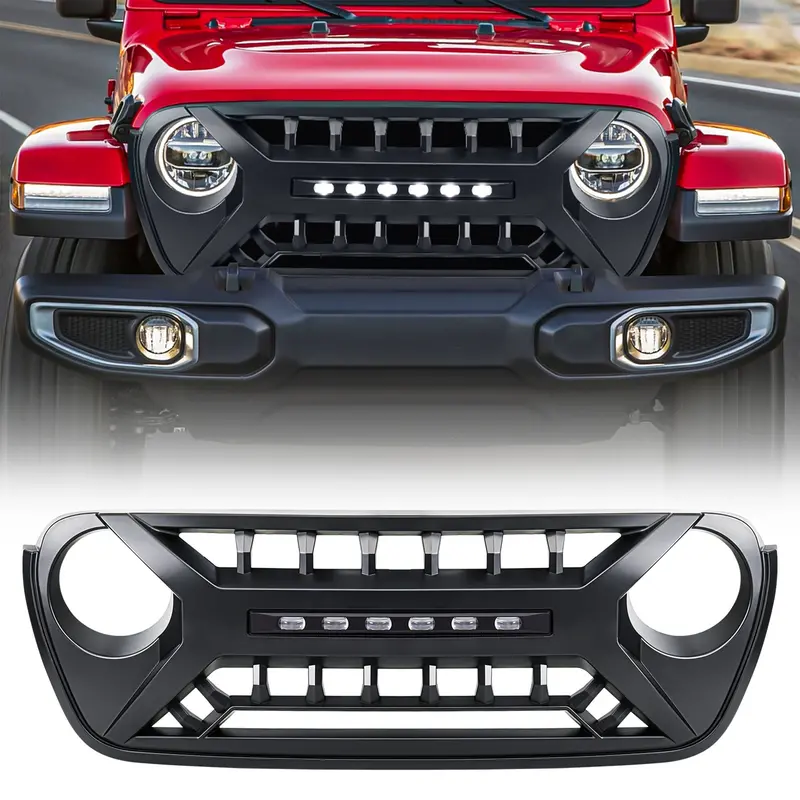 American Modified Led Grille For 2018–2023 Jeep Wrangler Jl & Gladiator Jt 1