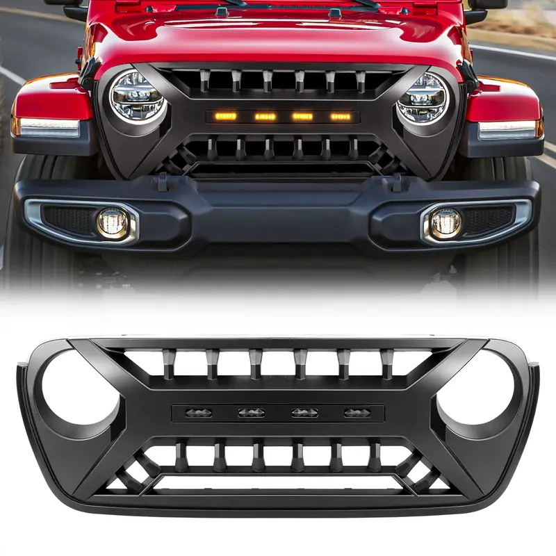 American Modified Led Grille For 2018–2023 Jeep Wrangler Jl & Gladiator Jt 1