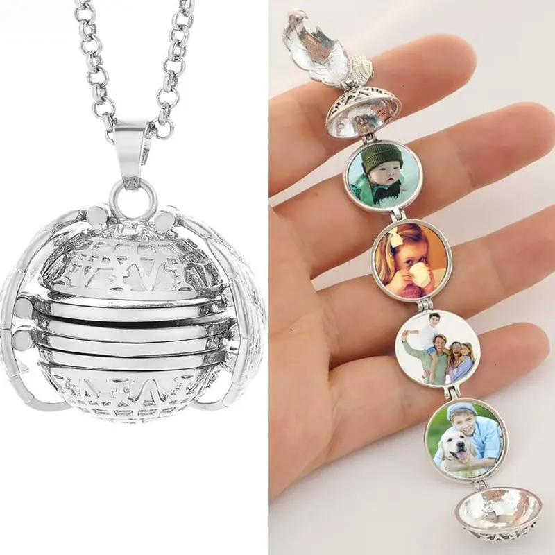 Angel Wing Locket Necklace – Dainty Pendant With Keepsake Compartment 1