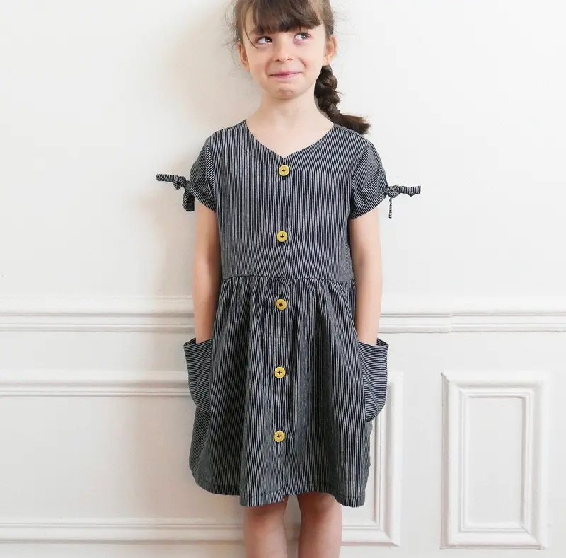 Anna Girls' Dress Pattern – Sizes 3 To 12 Years – Ikatee 1