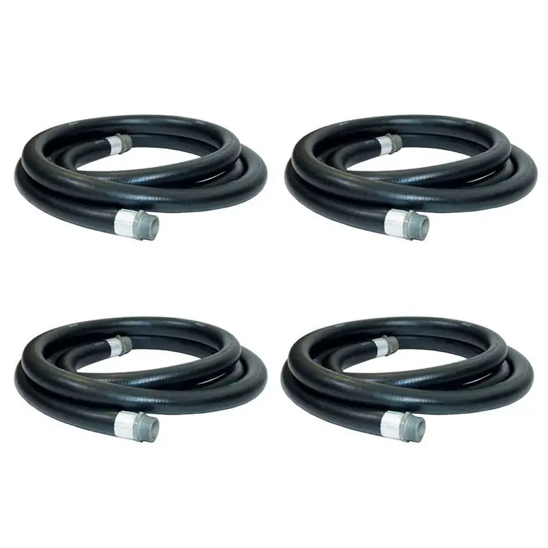 Apache 3/4" × 10' Farm Fuel Transfer Hose – 60 Psi Rating, Pack Of 4 1