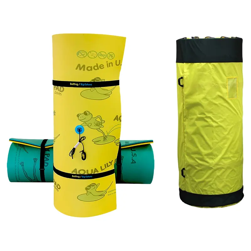 Aqua Lily Pad 2-Foot Bullfrog Floating Island – Pool Playground Bundle With Carry Bag 1