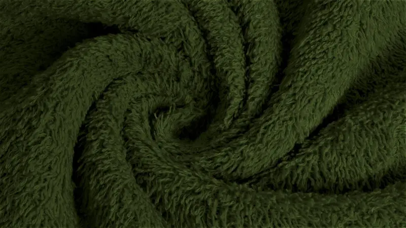 Army Green Oeko-Tex® Certified Solid Double-Sided Terry Fabric – European Import 1