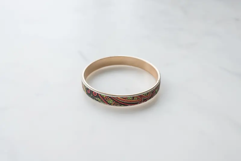 Artistic Patterned Bangle Bracelet 1