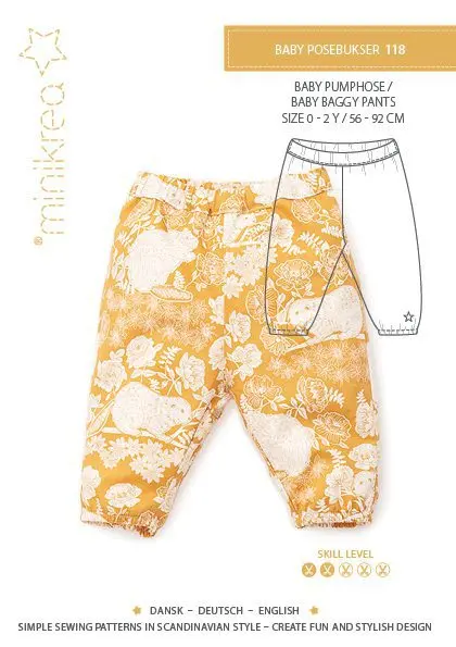 Baby Baggy Pants Pattern – Sizes 0–2 Years By Minikrea (Pdf Download) 1
