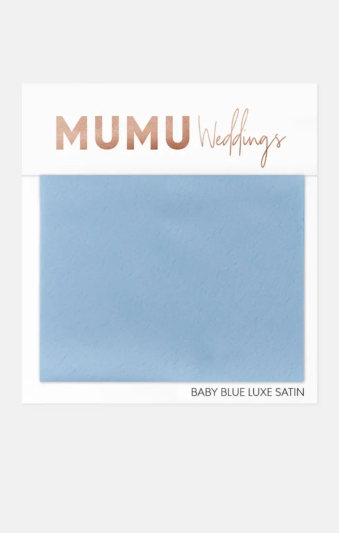 Baby Blue Luxe Satin Bridesmaid Swatch 1