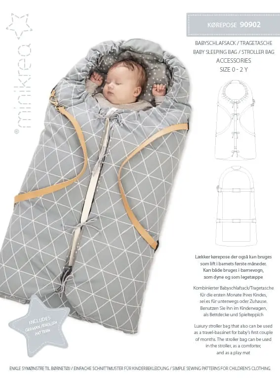 Baby Sleeping Bag Sewing Pattern By Minikrea (Pdf Download) 1