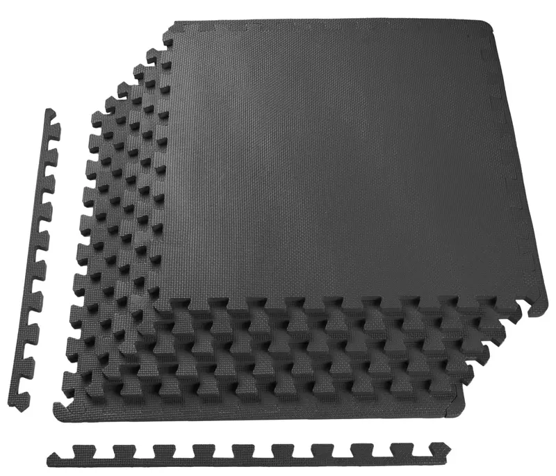 Balancefrom 24-Square-Foot Interlocking Black Eva Foam Exercise Mat Tiles (Used) 1