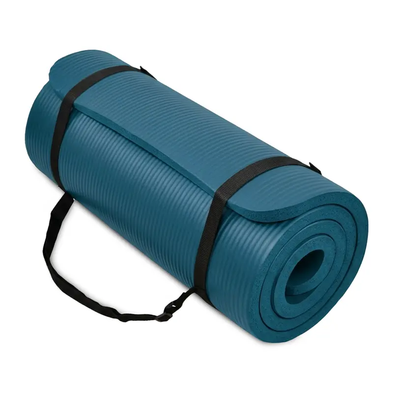Balancefrom Extra-Thick 1-Inch Yoga Mat For Pilates & Exercise – Navy Blue 1