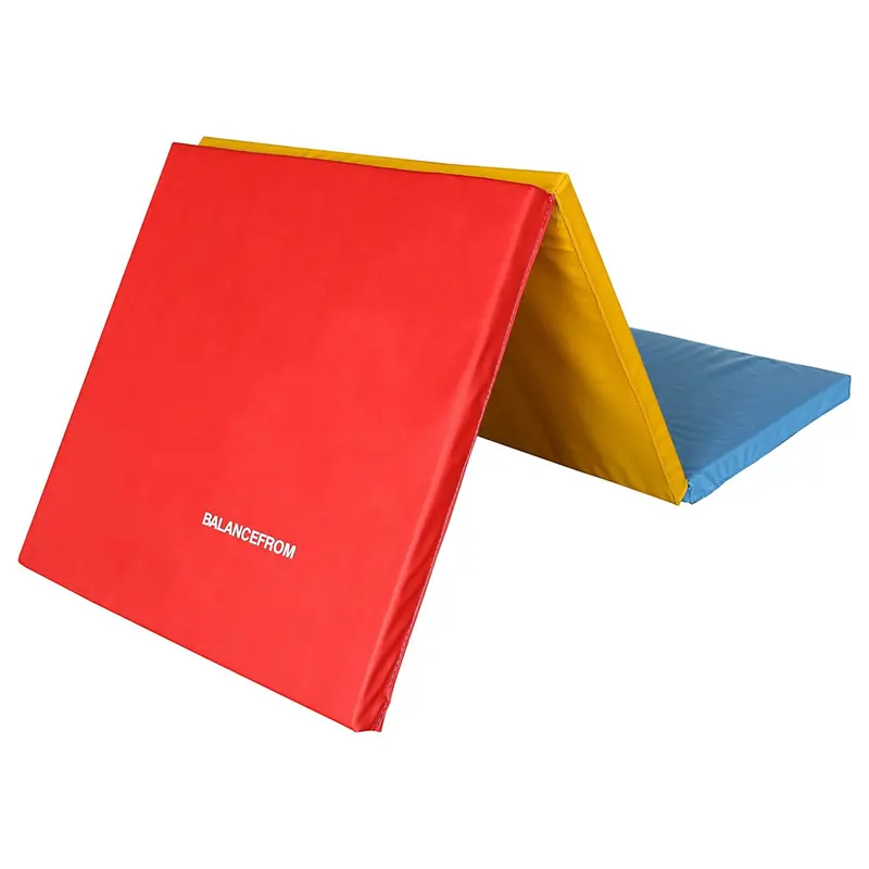 Balancefrom Gogym Folding 3-Panel Fitness Mat – 1.5-Inch Thick, Multi-Color Design 1