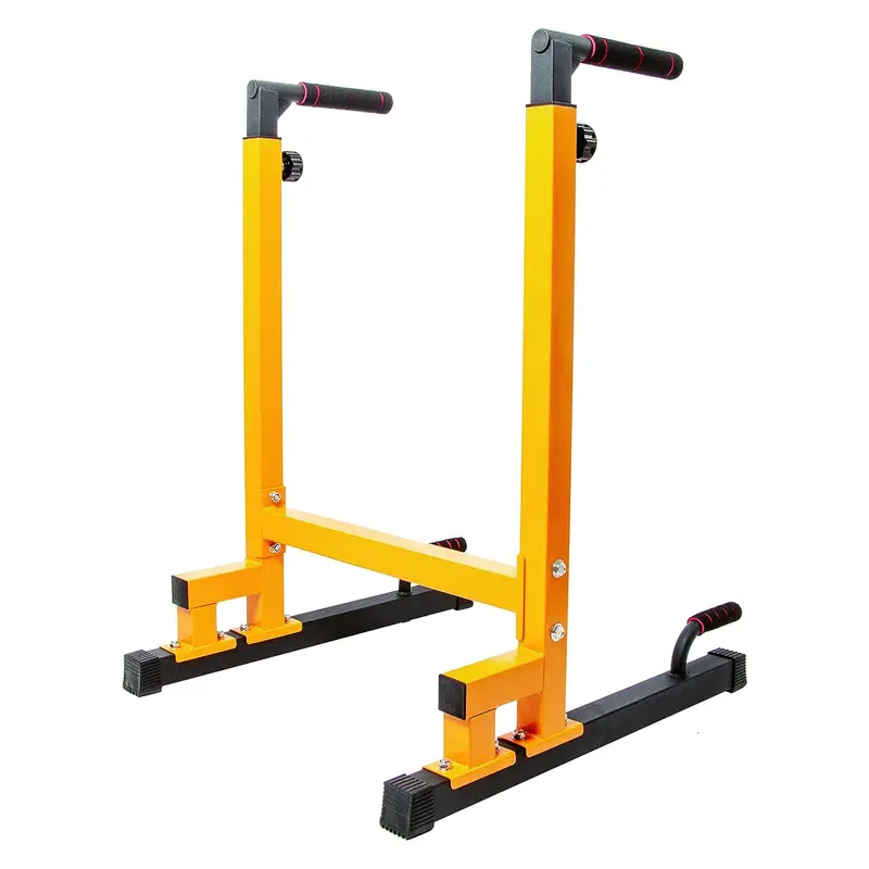 Balancefrom Multi-Functional Dip Station – 500 Lb Weight Capacity – Yellow – Open-Box 1