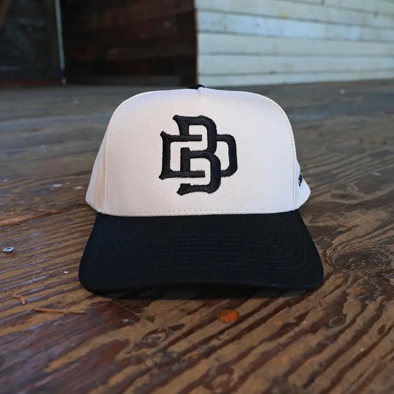 Bd Monogram Two-Tone Cream And Black Cap 1