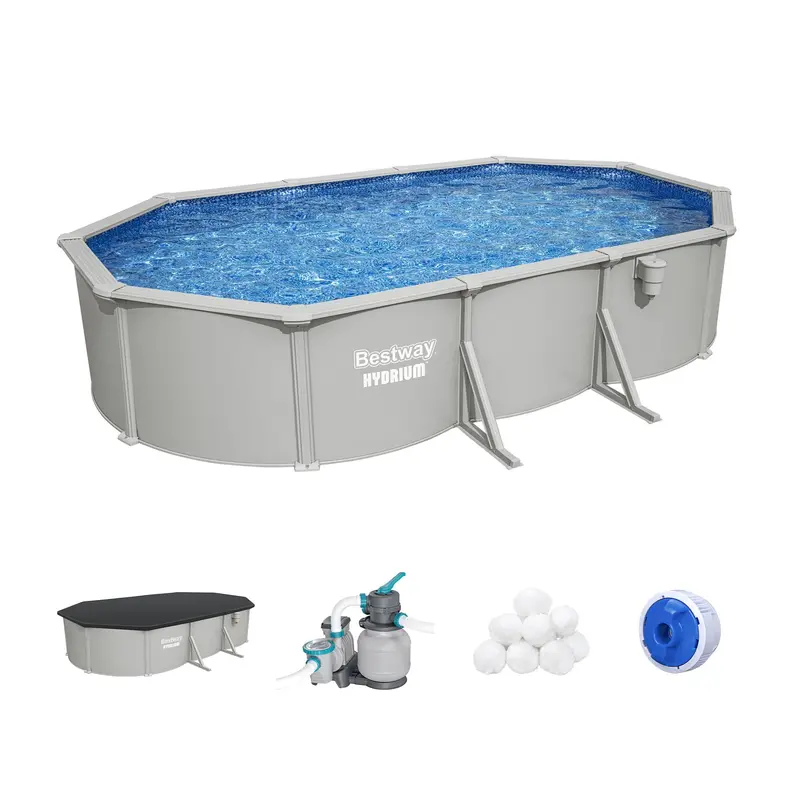 Bestway Hydrium 20' X 12' Oval Above-Ground Pool Set With 48-Inch Steel Walls 1