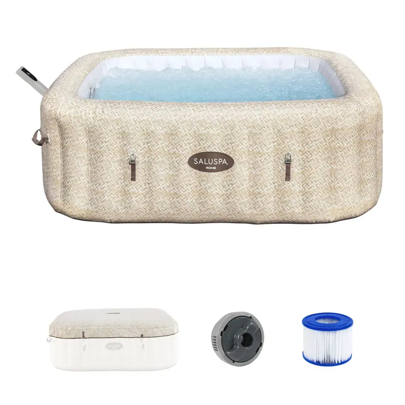 Bestway Saluspa Rome Smart Airjet Inflatable Hot Tub With Energysense Insulated Cover 1