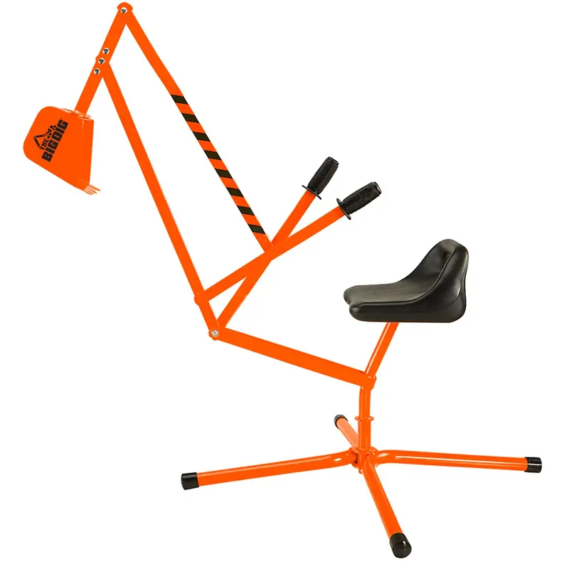 Big Dig Sandbox Excavator Toy – Rotating 360° Digger With Orange Construction Design (Open-Box) 1