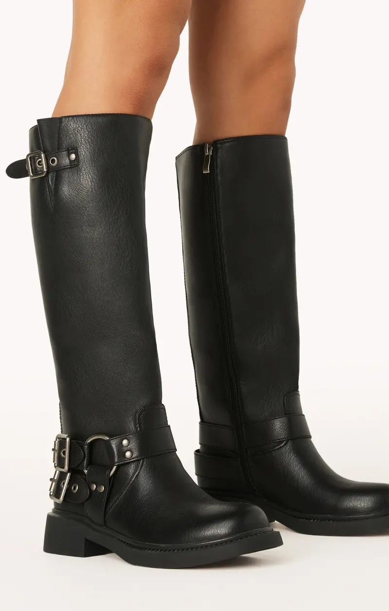 Billini Kaylen Moto Boots – Sleek Black Leather 1