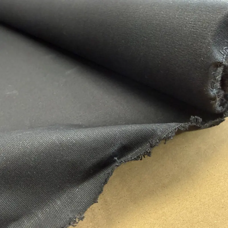 Black Beeswax-Coated Cotton Canvas (8 Oz) – Sleek, Waterproof Fabric 1