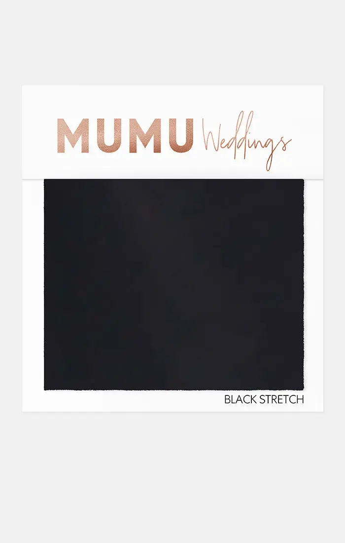 Black Stretch Bridesmaid Fabric Sample 1