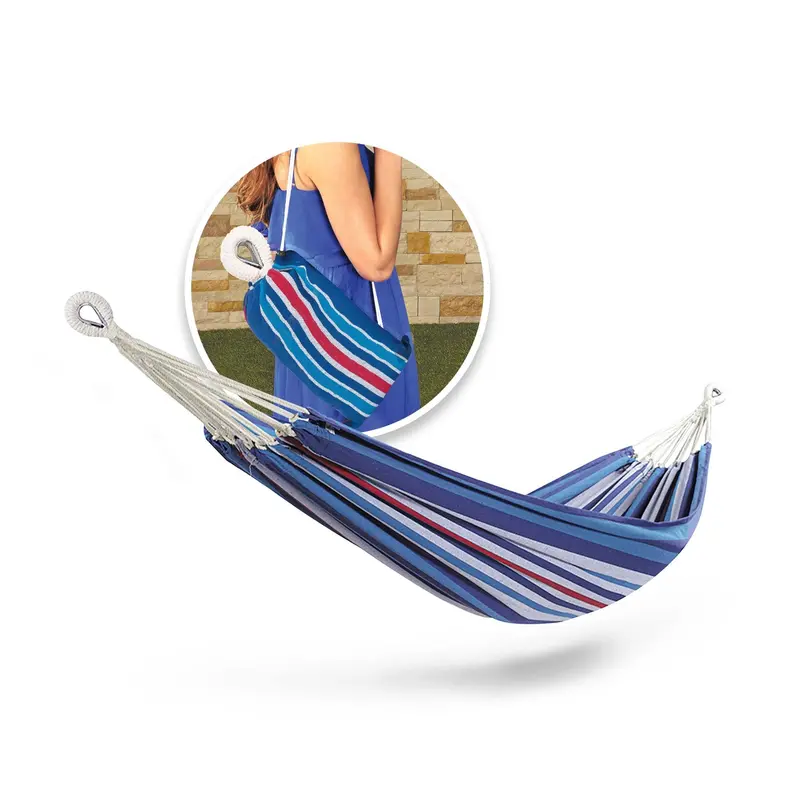 Bliss Hammocks Patriotic Single Hammock – American Flag Design, 220-Lb Rated With Rope Loops 1