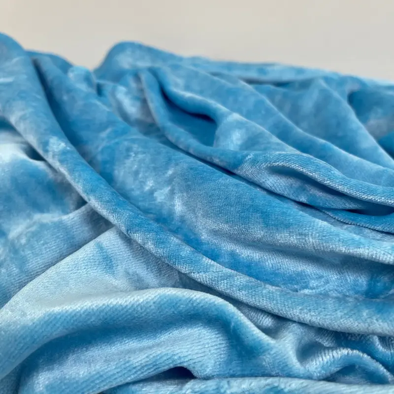Blue Bamboo-Organic Cotton Velour 1