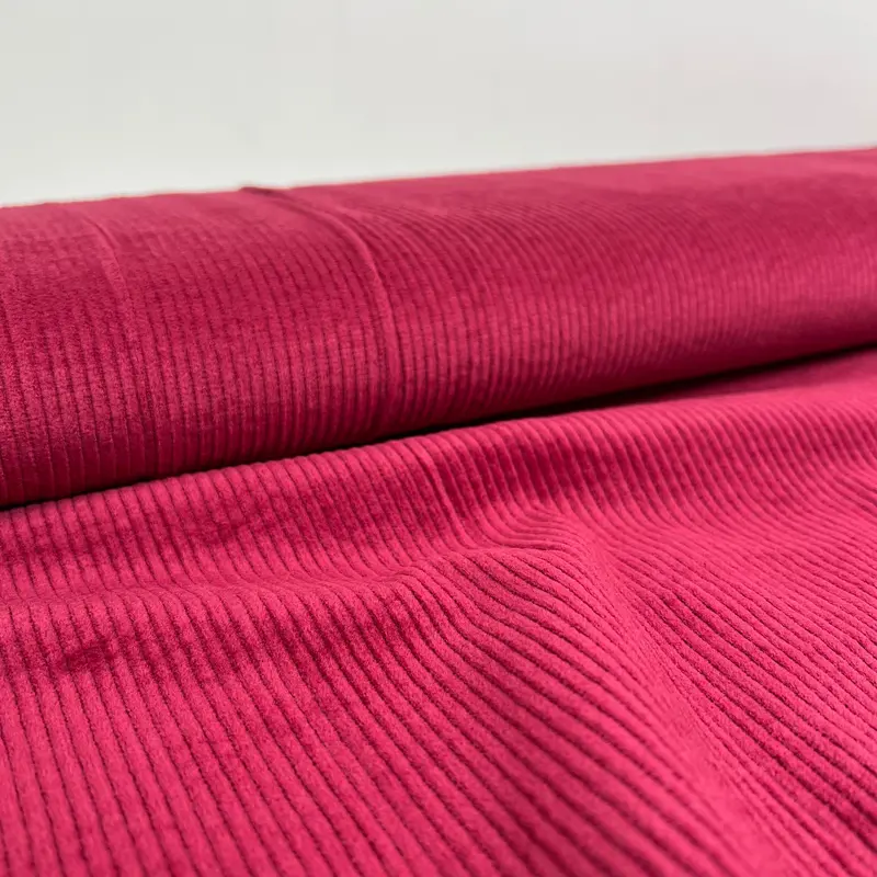 Bordeaux Stretch Washed Corduroy – Oeko-Tex® Certified, European Import 1