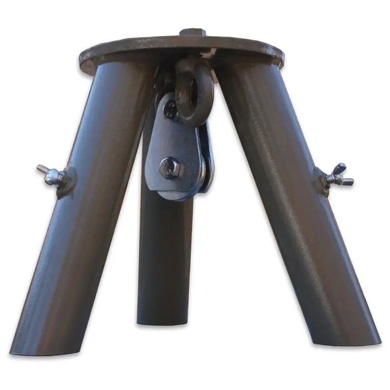 Boss Buck Heavy-Duty Steel Tripod Header Stand – 1,000-Lb Rated Pulley System – Open Box 1