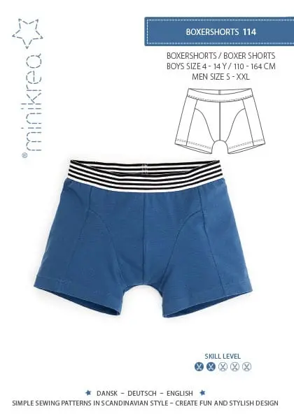 Boxershorts Sewing Pattern For Kids And Men By Minikrea (Pdf Download) 1
